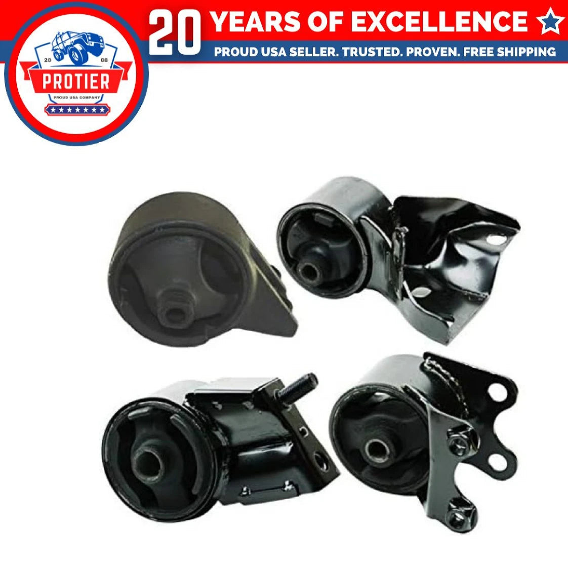 Engine Motor & Trans Mount Set 4PCS for 89-92 Ford Probe 2.2L for Auto w/o 6B93BC-57