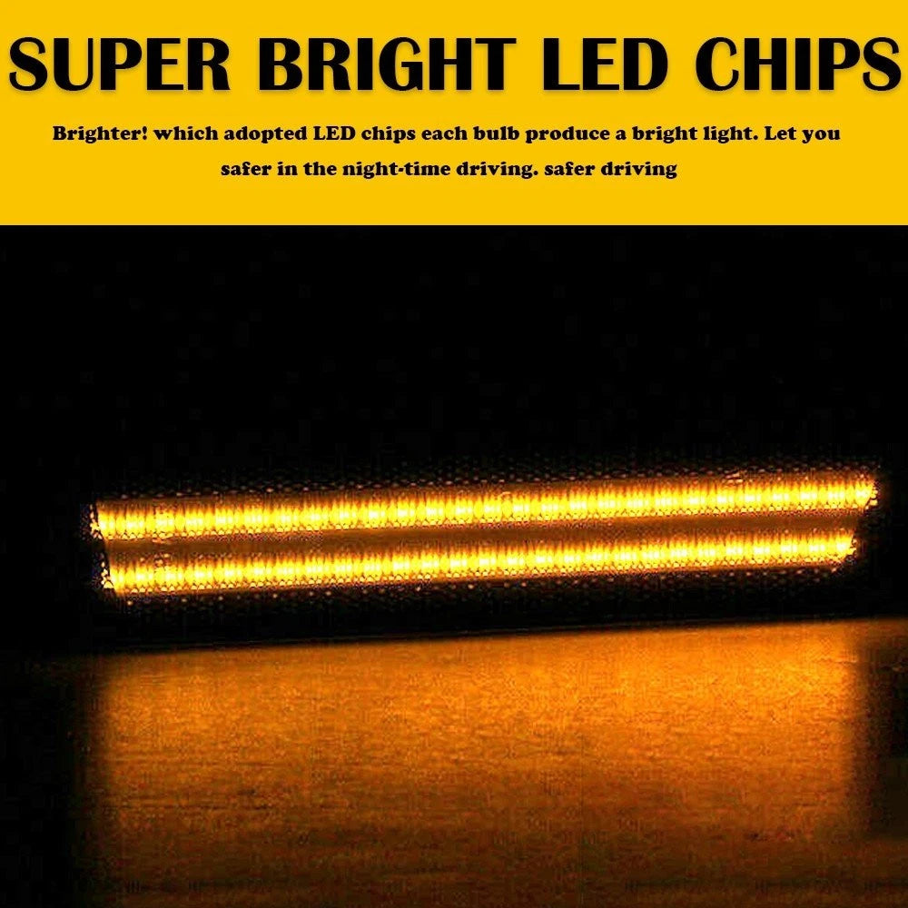2x Smoked Lens Front Bumper LED Side Marker Light For 2008-2014 Dodge Challenger 6B93BC-57
