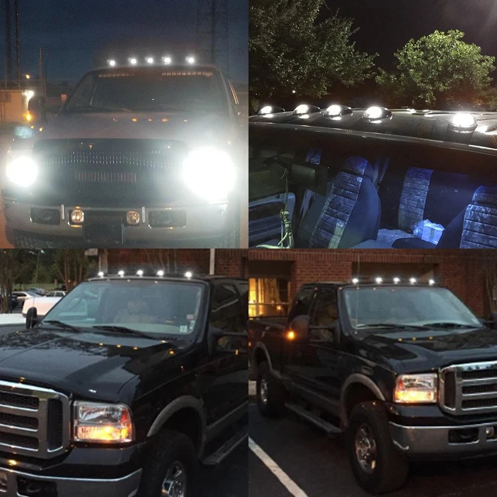 For Ford F250 F350 Duty Super Smoked Cab Roof Marker Running Light Covers Lens 6B93BC-57
