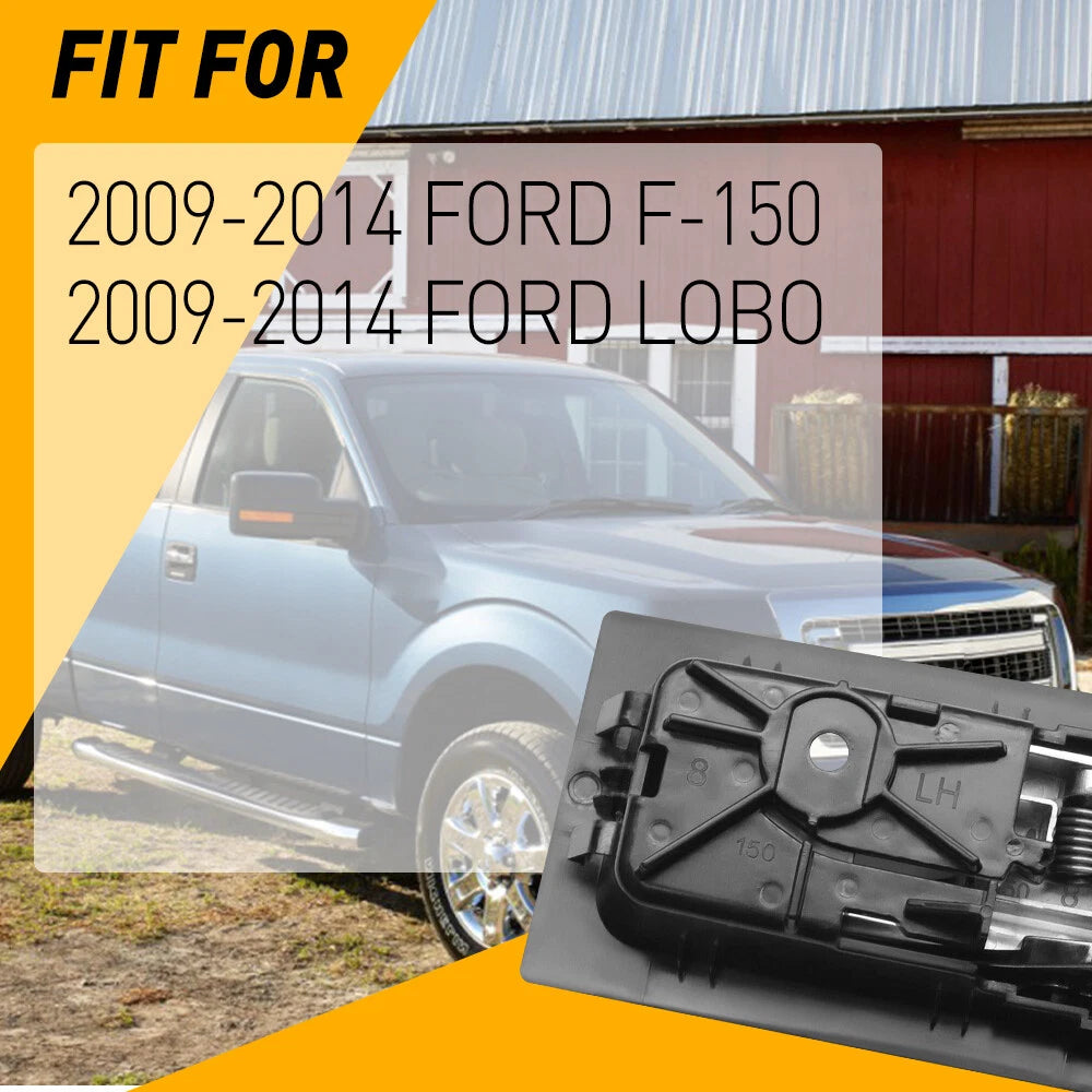 Interior Door Handle For Ford 2009-2014 F-150 Power Lock Driver Side Silver EOA 6B93BC-57