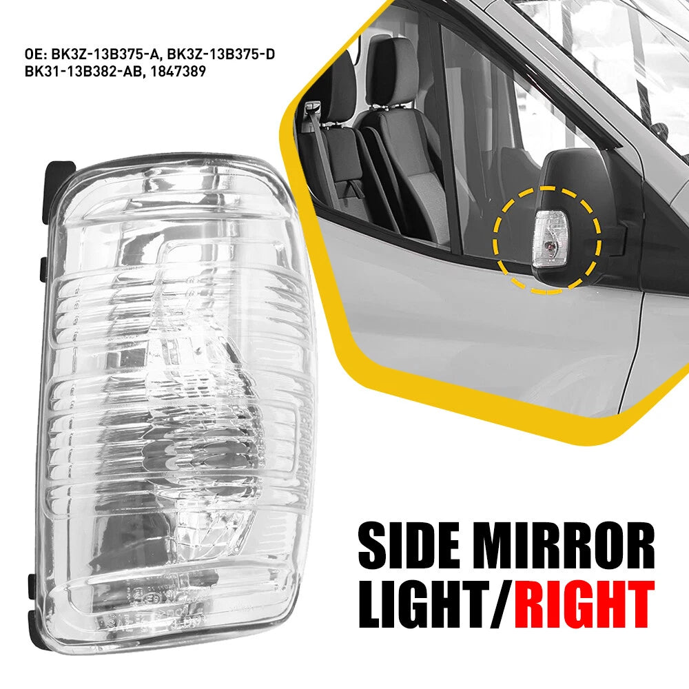 FOR 2015 - 2021 FORD TRANSIT 150 250 350 HD PASSENGER MIRROR TURN SIGNAL LIGHT A 6B93BC-57