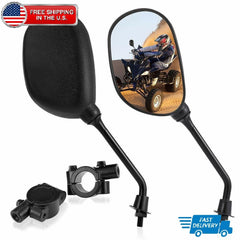 Fit Yamaha Grizzly 700 660 550 450 350 Rearview Mirrors + 7/8" Handlebar Clamps