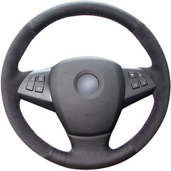 Top Leather Steering Wheel Hand-stitch on Wrap Cover For BMW X5 E70 2007-2011