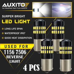 AUXITO 4X White Reverse Backup Lights BA15S P21W 7506 7506L 1156 LED Bulbs EOA AUXITO
