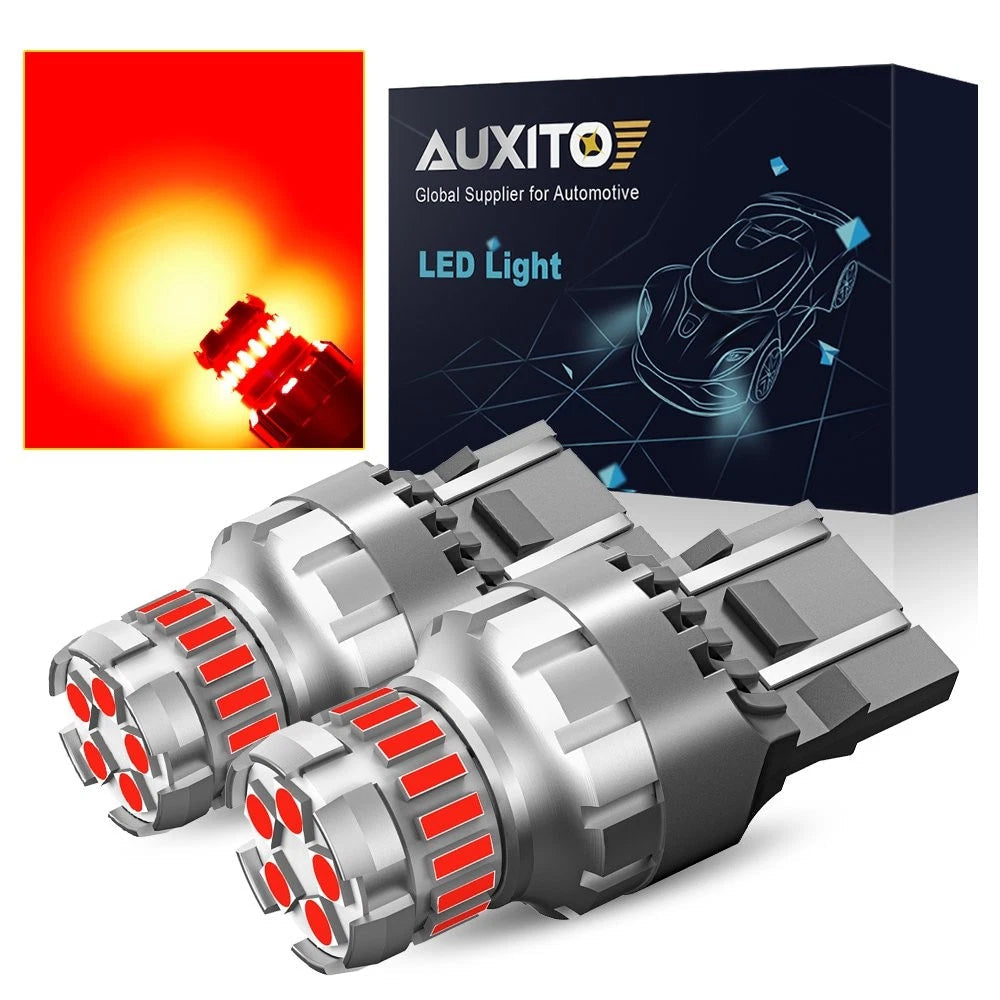 AUXITO 2PCS LED 7443 7440 T20 Red Super Bright Brake Stop Light Tail Light US EA AUXITO