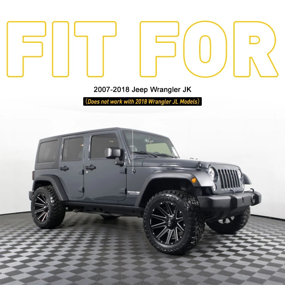 Water Rain Diverters Gutter Extension For Jeep Wrangler JK 2007-17 Accessories A 6B93BC-57