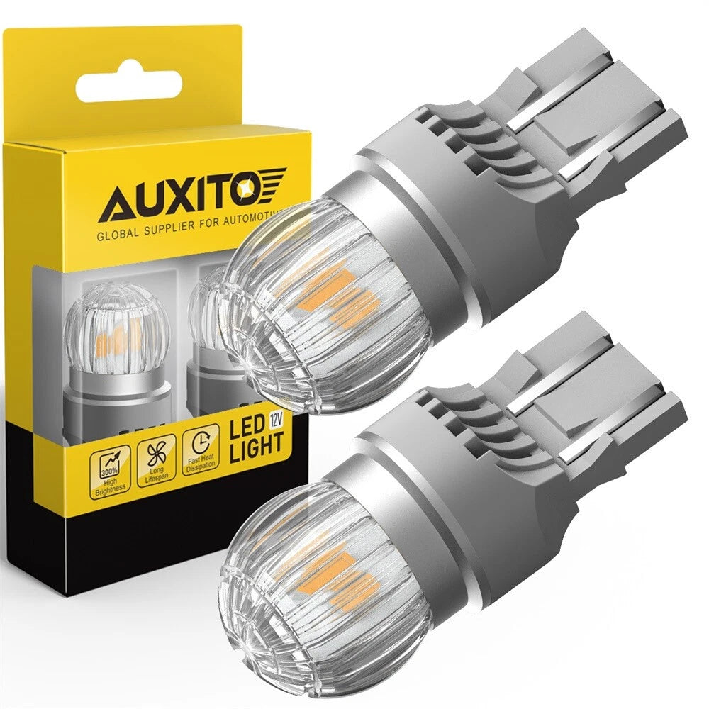 4X 7443 7440 7441 LED Amber Yellow Turn Signal Blinker Corner Light bulbs 6T EOA 6B93BC-57