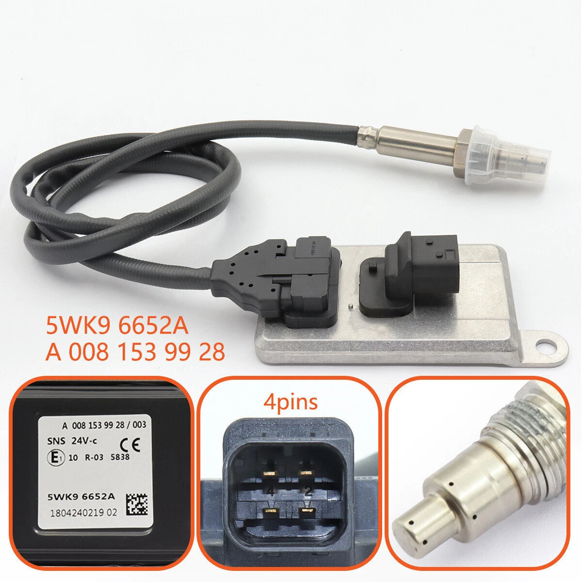A0101539428 5WK96652A Nitrogen Oxide Nox Sensor for MERCEDES BENZ 5WK96652B 6B93BC-57