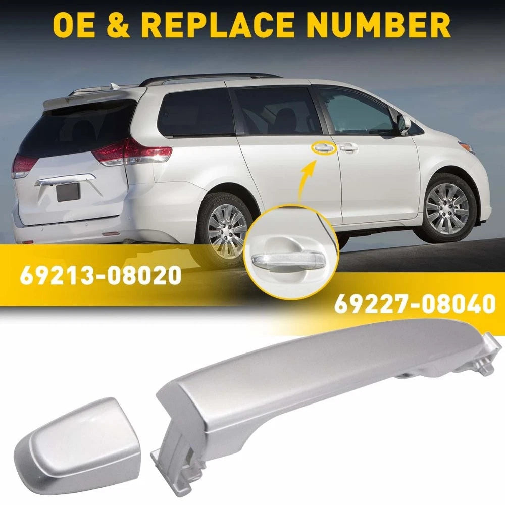For Toyota 2004-10 Sienna Silver Pearl Rear L/R Outside Door Handle w/O Keyhole 6B93BC-57