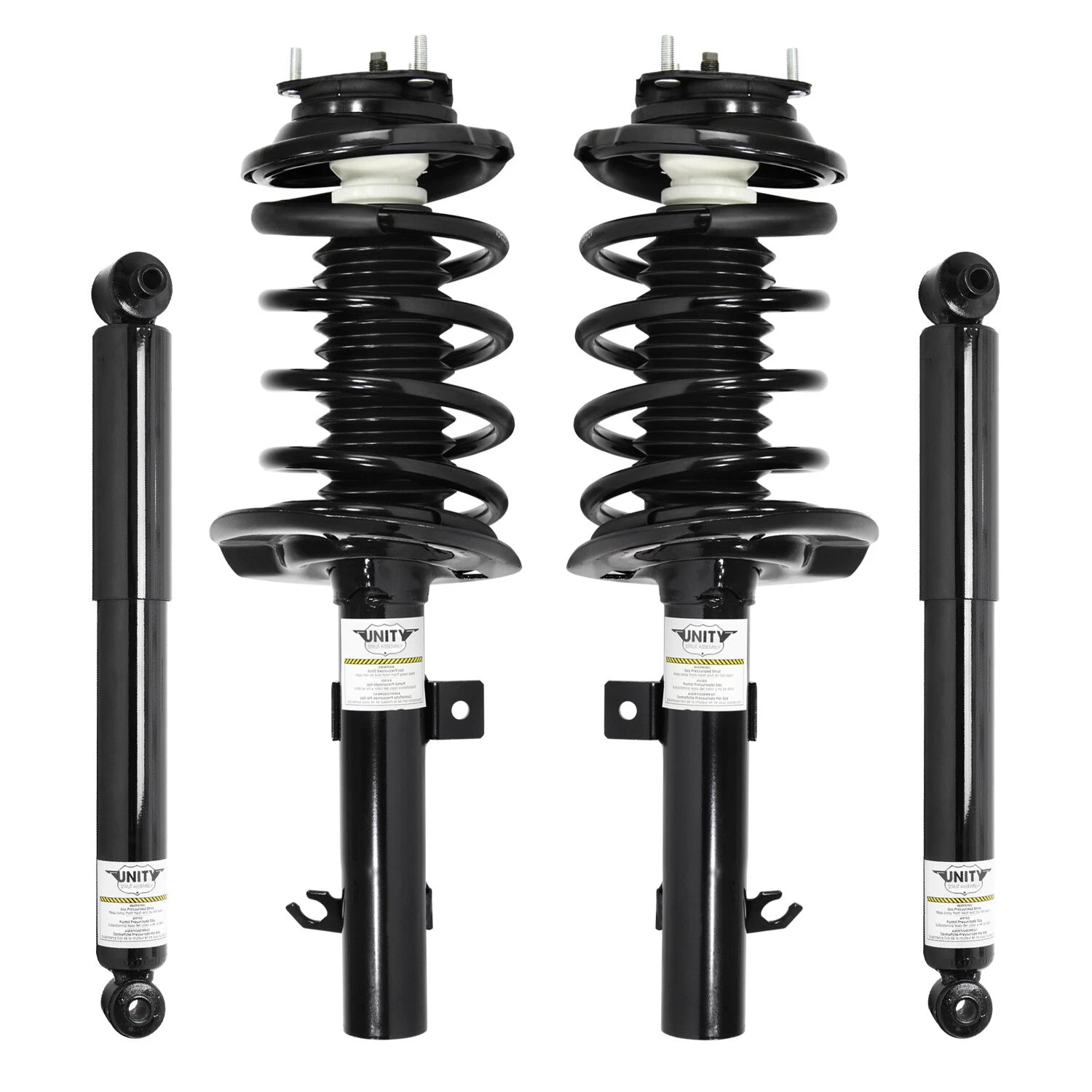 Front & Rear Complete Strut Assembly Shock Kit for 2006-2007 Ford Focus 6B93BC-57