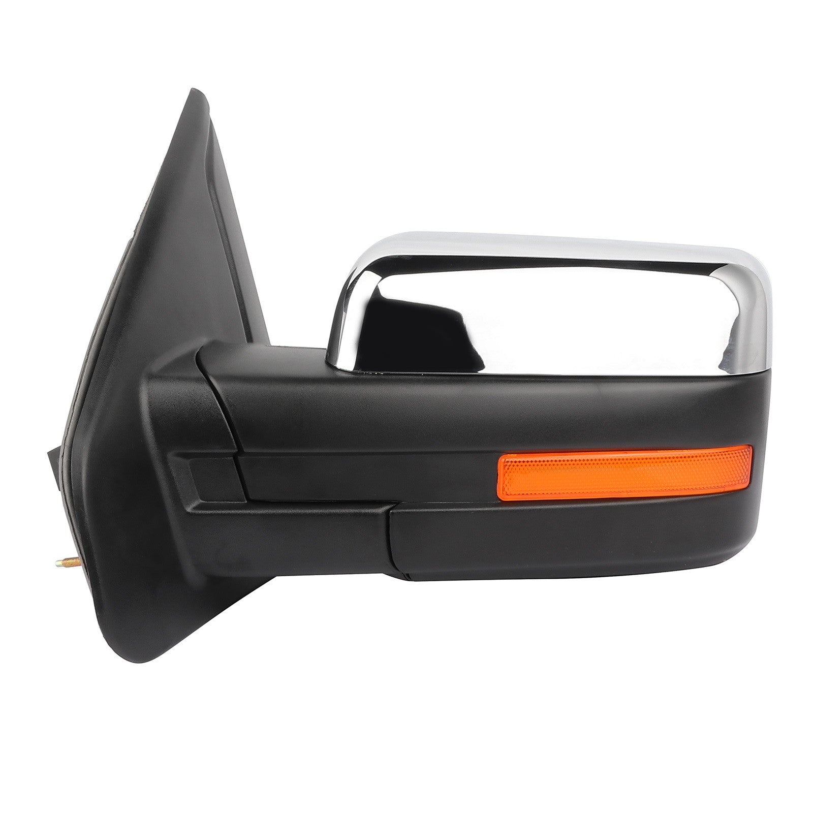 For 04-14 Ford F150 Power Heated Tow Mirror Puddle Light Signal Chrome Left Side 6B93BC-57