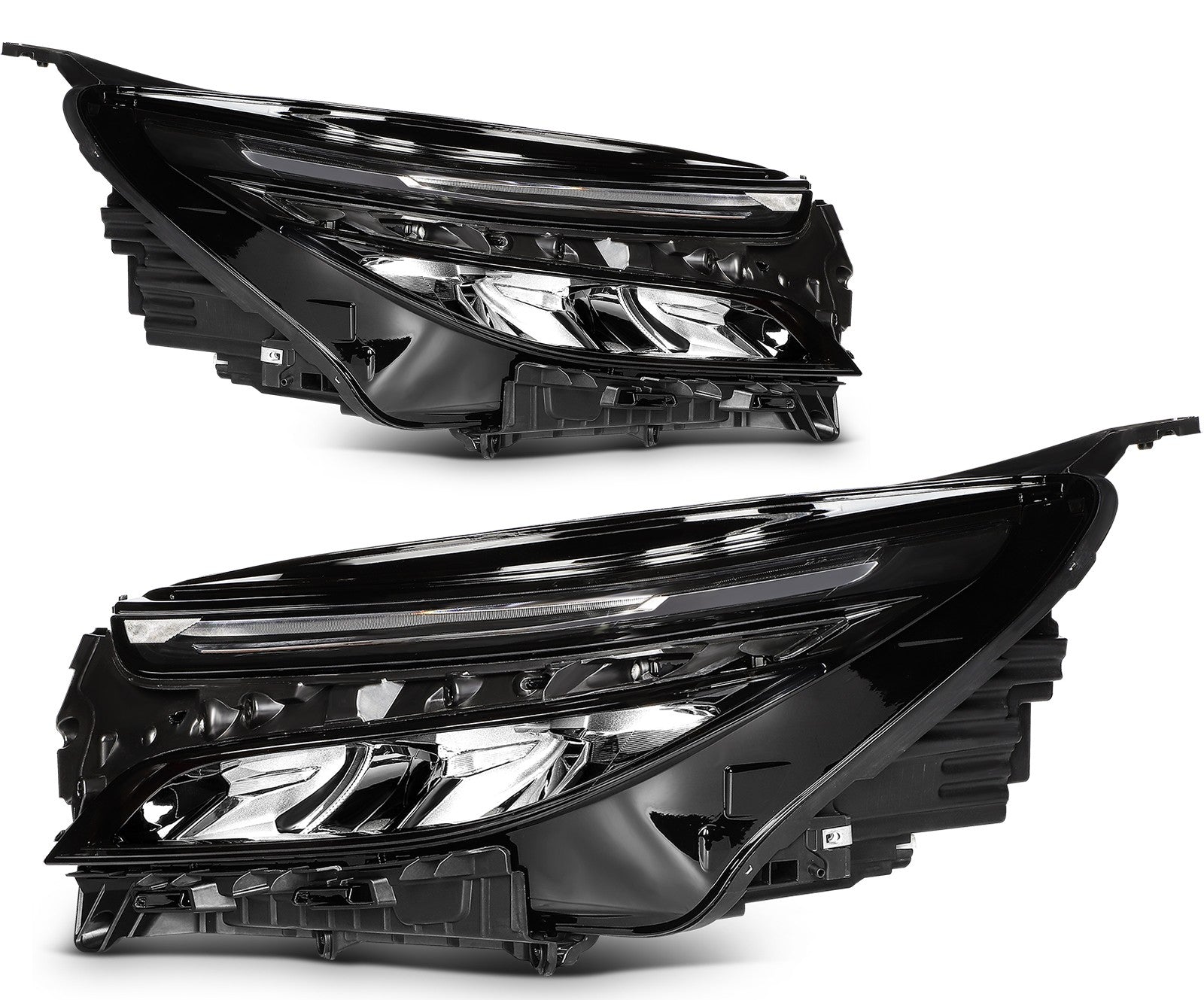 Pair LED Headlights Assembly For 2022-2024 Chevrolet Equinox LT RS 1.5L Black 6B93BC-57