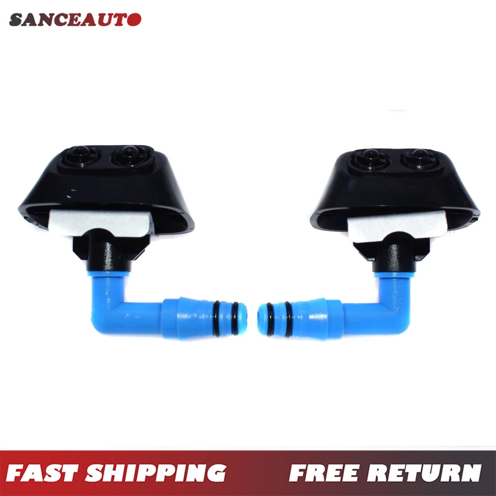 2PCS Pair LH RH Headlight Washer Nozzle For Saab 9-3 2004-2011 12803972 12803973 6B93BC-57