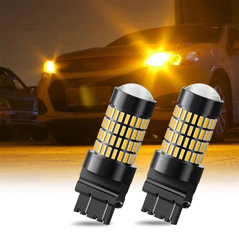 2X AUXITO 3157 3156 Amber yellow LED Turn Signal Light Bulb Error Free 102H EOA AUXITO