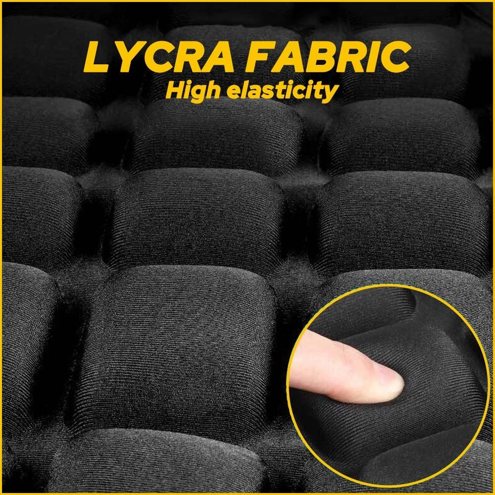 Black Lycra Comfort Gel Seat Cushion Cover Shock Absorb Pad Fits For Motorcycle 6B93BC-57