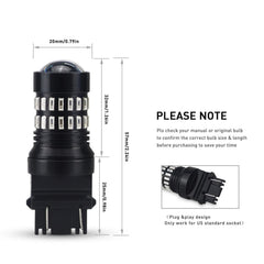 2 PC 3156 AUXITO 3157 4057 Break LED Tail Stop Light Singal Bulb RED Light EOA AUXITO
