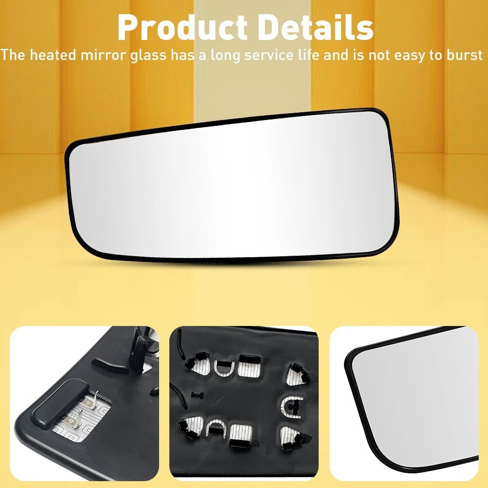 Lower Tow Mirror Glass Heated Driver Side For 2017-2022 FORD F250 F350 F450 F550 6B93BC-57