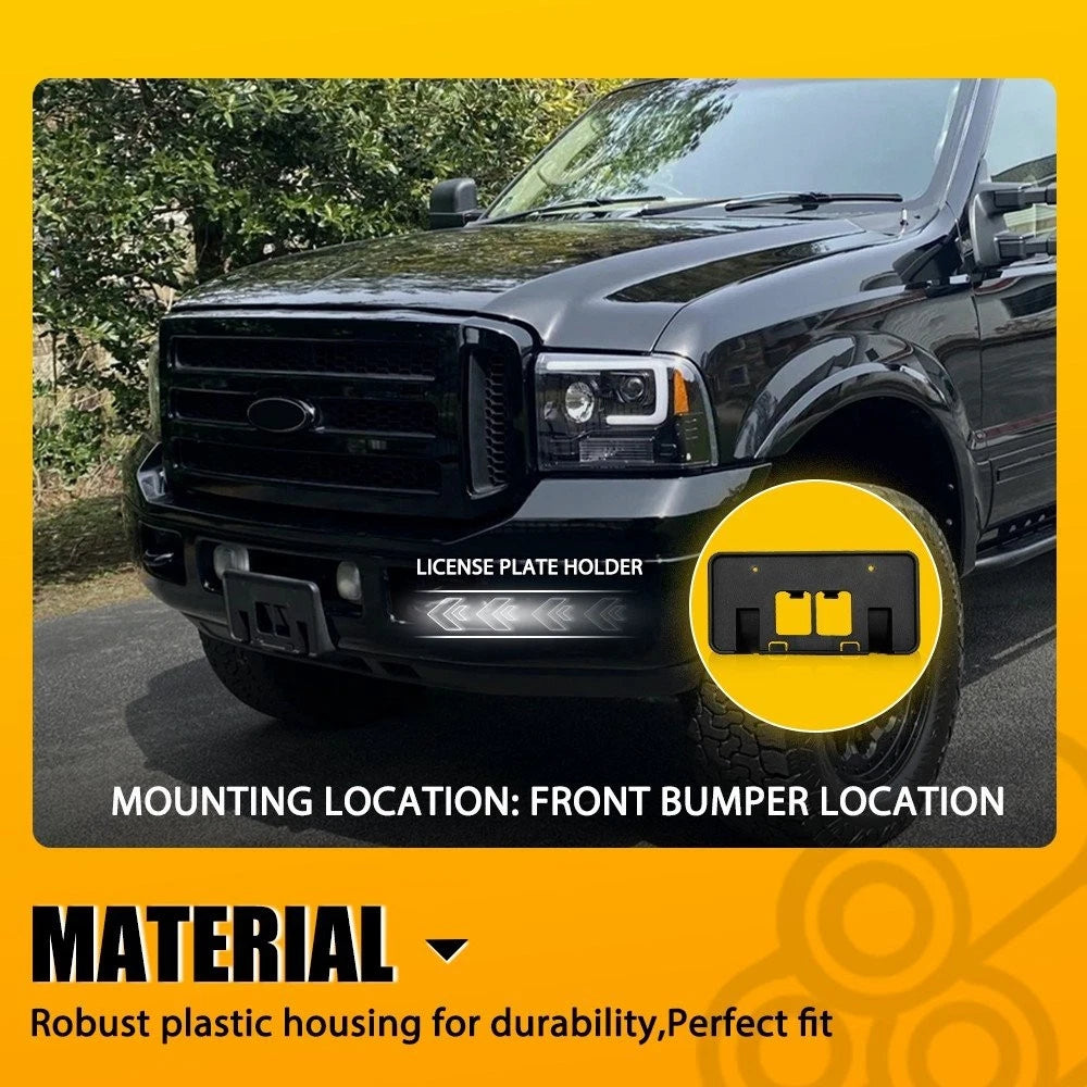 Front License Plate Bracket For 2005-2007 Ford F-250 F-350 F-450 Super Duty EOA 6B93BC-57