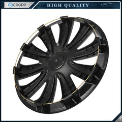 ECCPP 4 Pcs Wheel Covers Kit Black For R17 Tire Snap On Wheel Hub Caps 17 inch ECCPP