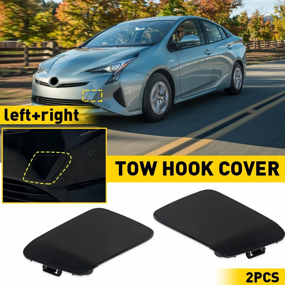 2X Front Bumper Tow Hook Cover Cap For 2016-2017 Toyota Prius Decor Trim Replace 6B93BC-57