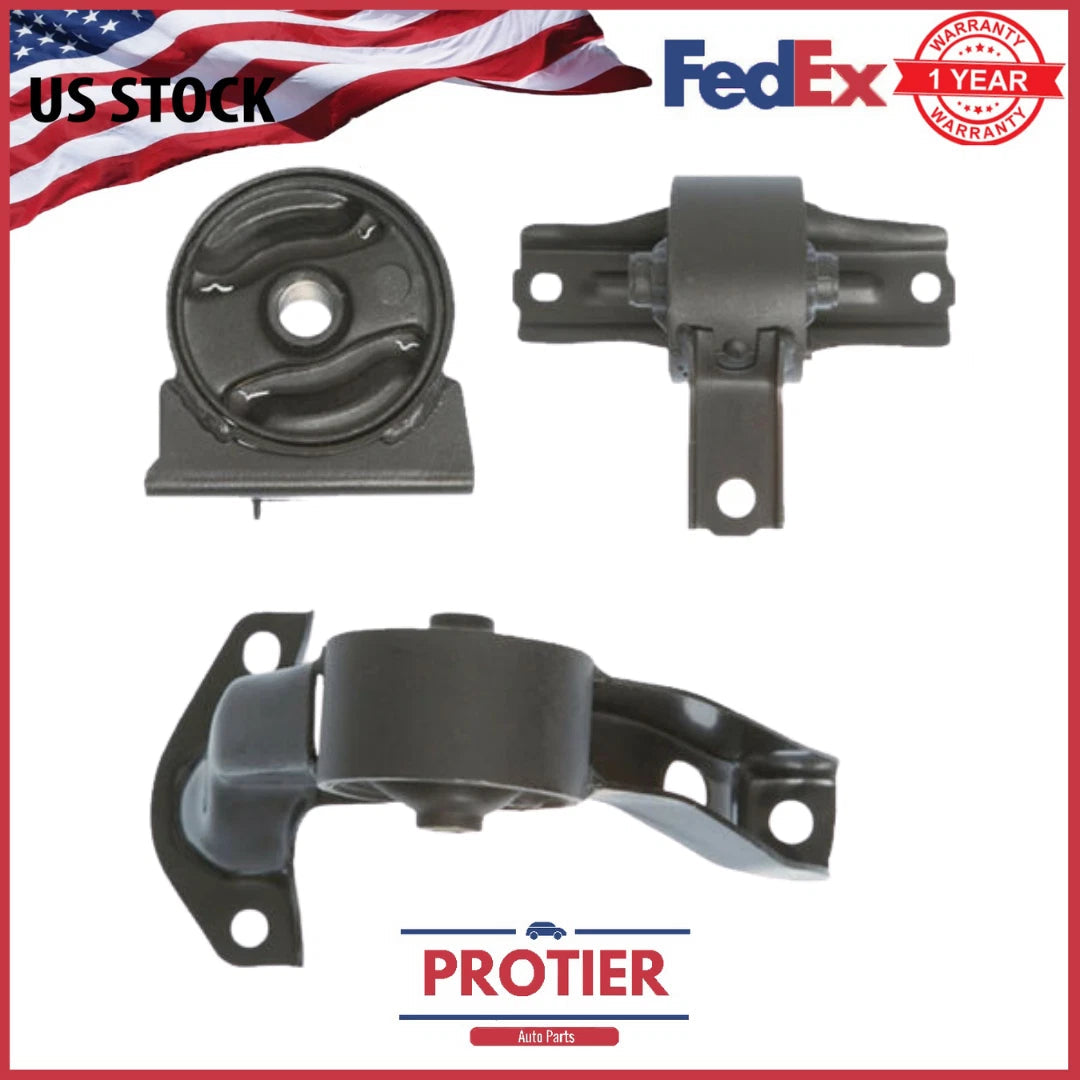 Front & Rear Motor Mount 3PCS Set for 2008-2011 Mitsubishi Lancer 2.0L w/o Turbo 6B93BC-57