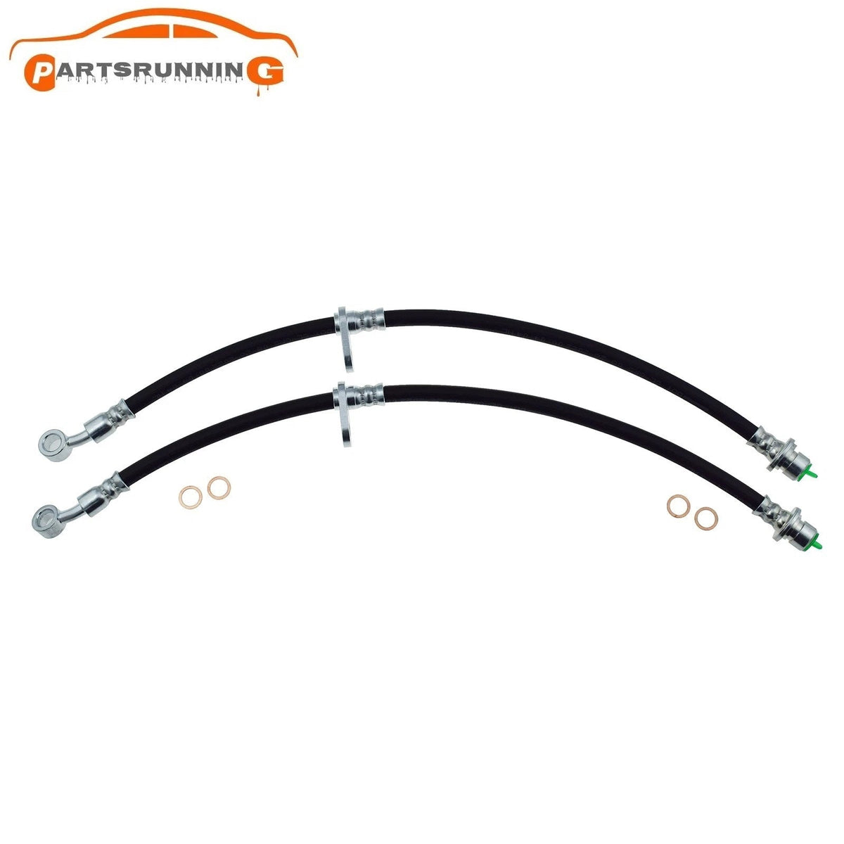 2PCS Front Brake Hydraulic Hose for Acura TL TSX 2004-2008 Honda Accord 2003-07 6B93BC-57