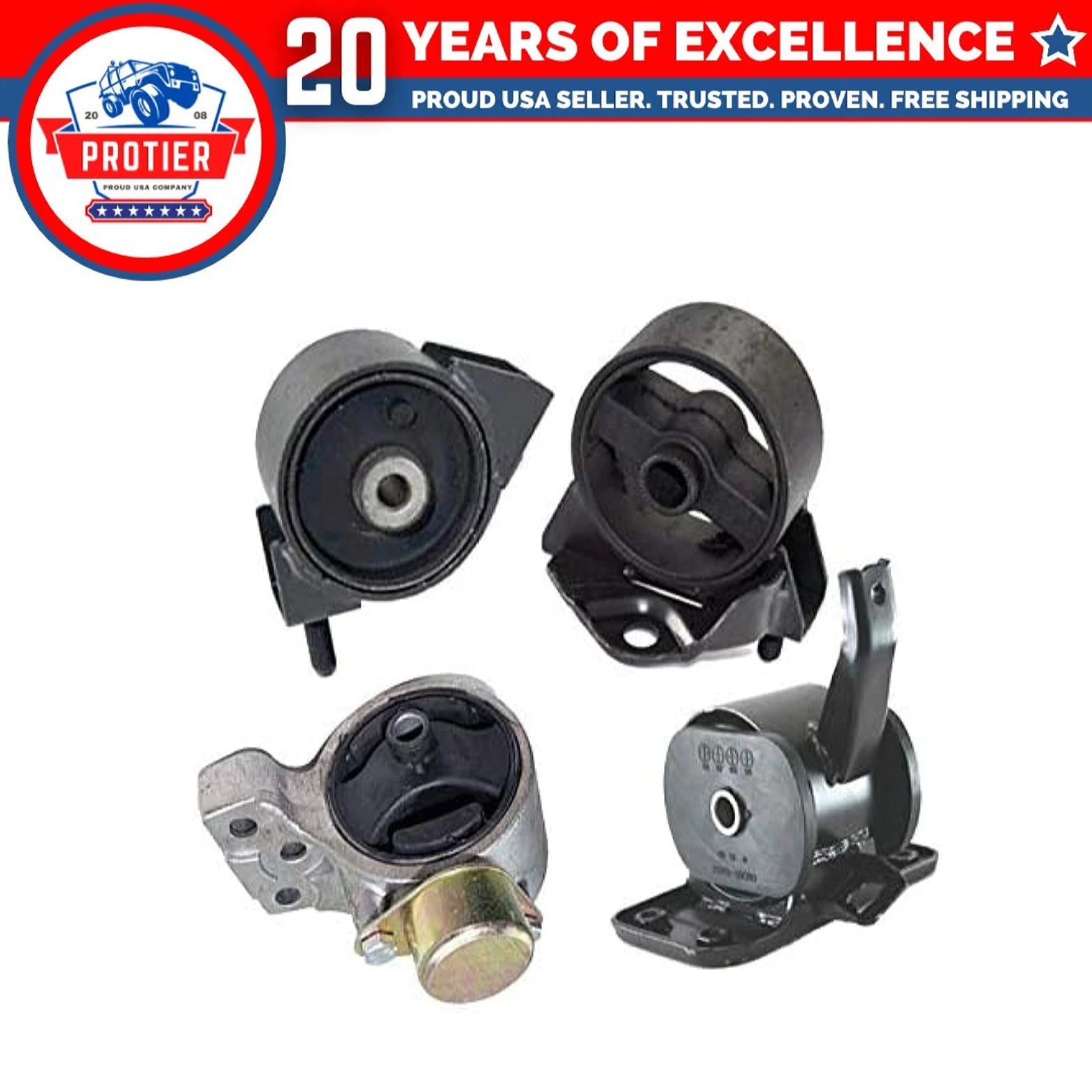 Fits 1997-2001 Hyundai Tiburon 1.8L/ 2.0L MANUAL Trans Motor & Trans Mount Set 6B93BC-57