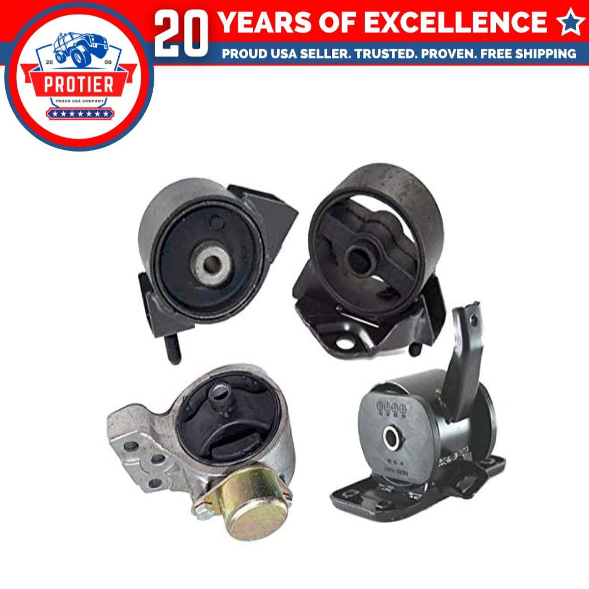 Fits 1997-2001 Hyundai Tiburon 1.8L/ 2.0L MANUAL Trans Motor & Trans Mount Set 6B93BC-57