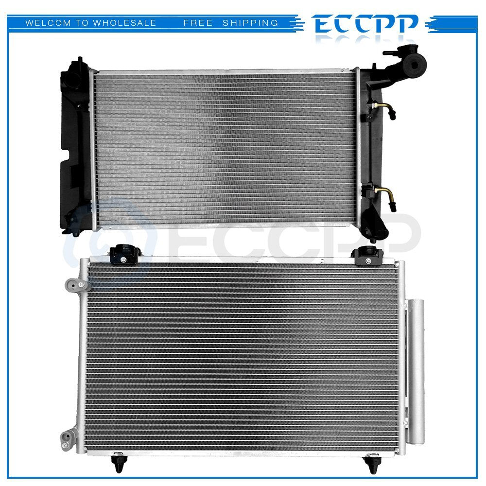 Aluminum Radiator & AC Condenser Cooling Kit For Toyota For Corolla 2005-2008 6B93BC-57