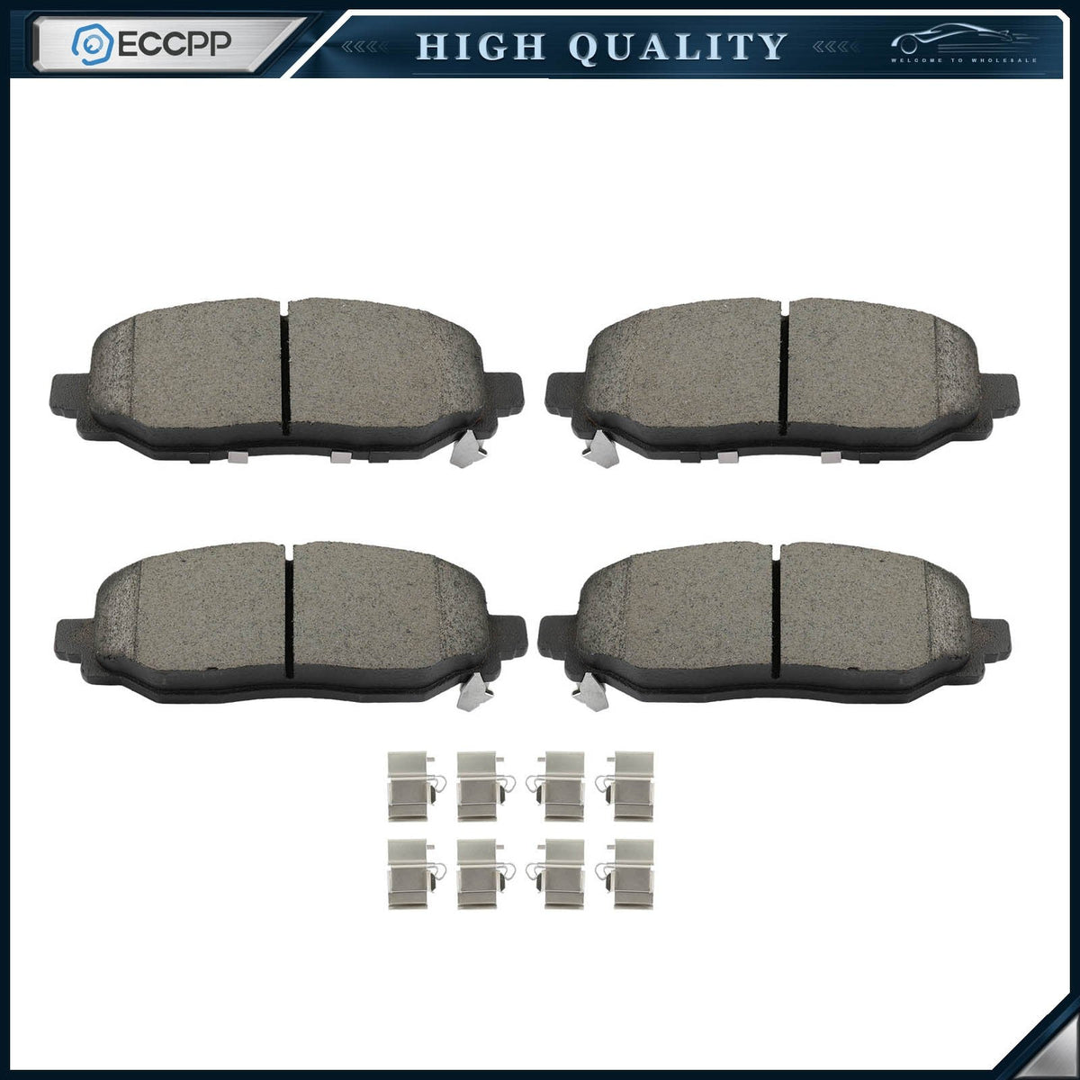 Rear Ceramic Brake Pads for 2018 2019 2020 Jeep Wrangler 6B93BC-57
