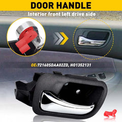 Interior Door Handle For 2003-2007 Honda Accord Front, Driver Side Sedan Plastic 6B93BC-57
