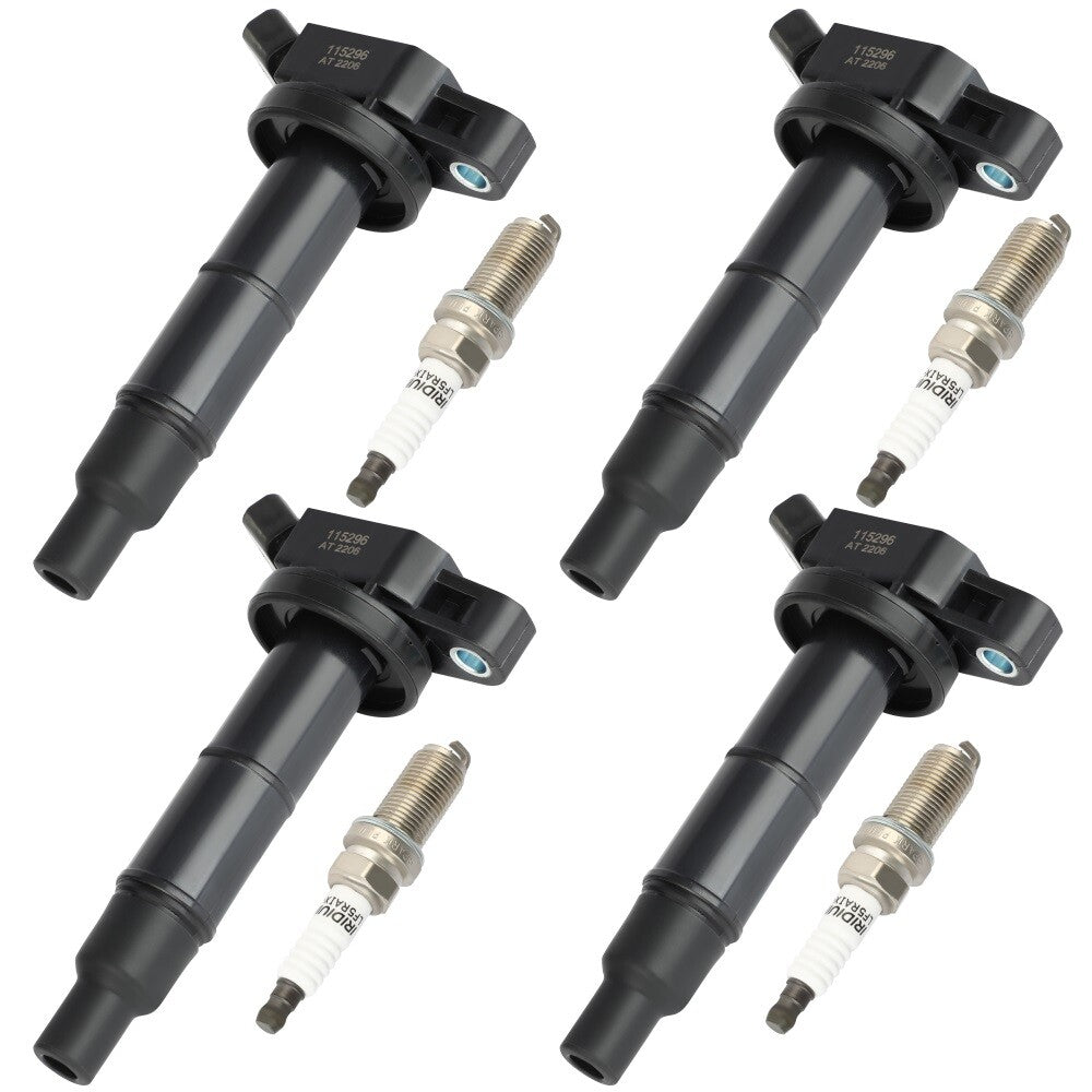 4x Ignition Coils & Spark Plugs for Toyota Camry Highlander Scion tC L4 2.0/2.4L 6B93BC-57