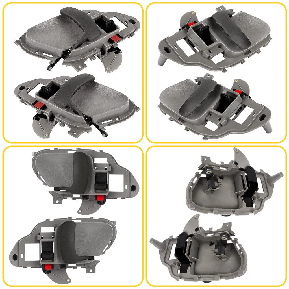 2X Left & Right Interior Door Panel Handle Gray For 1995-1999 Chevrolet K1500 6B93BC-57