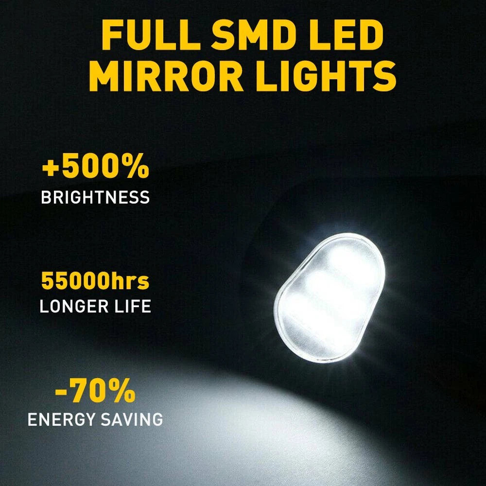 LED Side Mirror Puddle For Lights Dodge Ram 10-19 1500 2500 3500 4500 5500 Truck 6B93BC-57