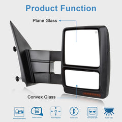 Passenger Side Tow Mirror For 07-14 F150 Power Heated Turn Signal Puddle Light 6B93BC-57