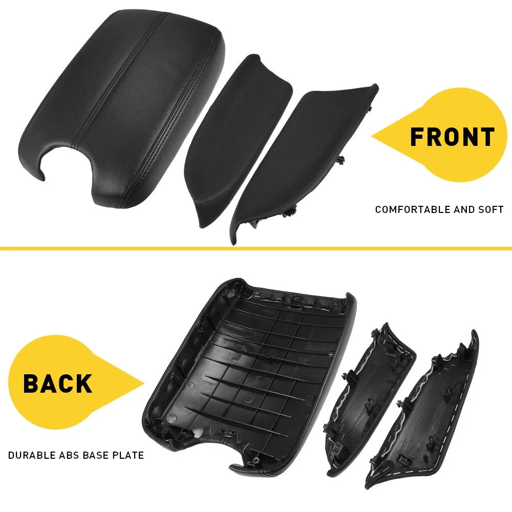 Door Armrest Hand Leather Arm Rest Cover & Base Lid For Honda Accord 2008-12 EOA 6B93BC-57
