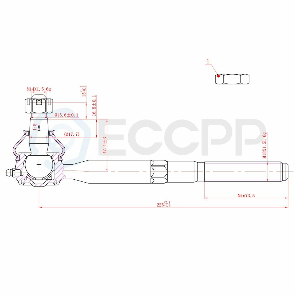All 4pcs Front Inner Outer Tie Rod Links Kit For 1997-2002 Ford Expedition RWD 6B93BC-57