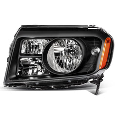 ECCPP Headlights Assembly For Honda Pilot 3.5L 2009-2011 Pair Kit Black Amber 6B93BC-57