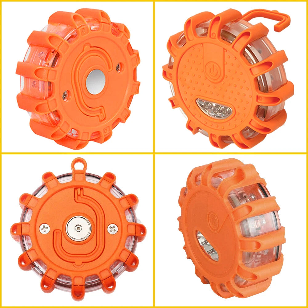3 Safety LED Flare Disc Emergency Warning Flashing Light Roadside Strobe Beacon 6B93BC-57