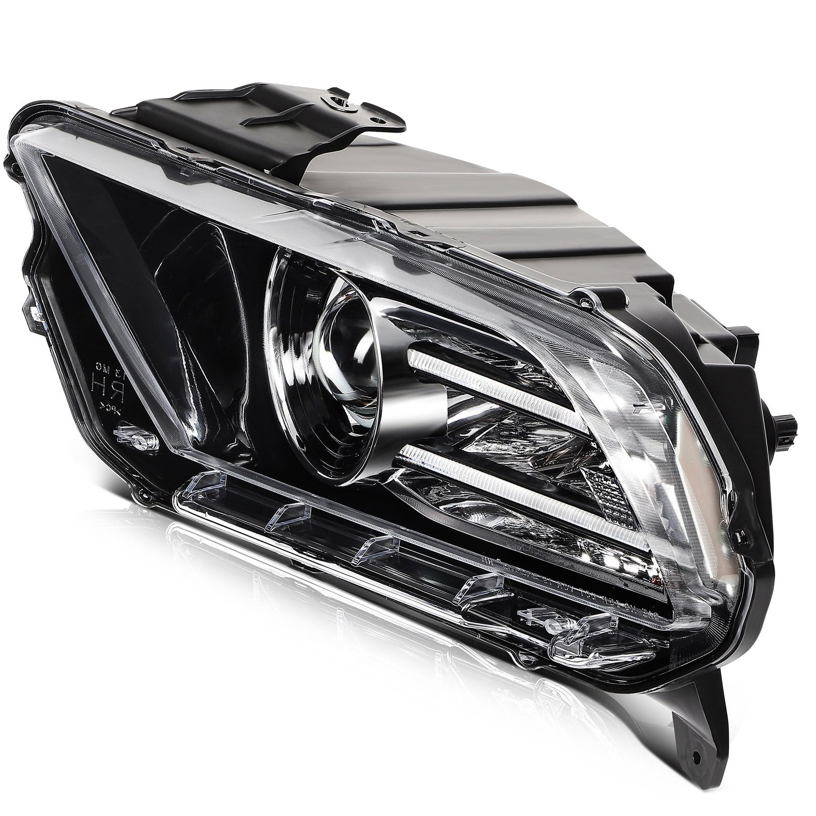For Ford Mustang 2013 2014 Headlight Assembly Black Housing Front Left Side KOEEP