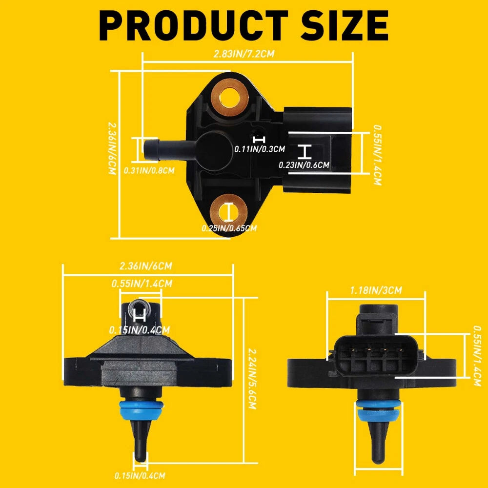 Fuel Injection Rail Pressure Sensor 3F2E9G756AA For Ford Focus Escape Explorer A 6B93BC-57