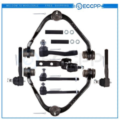 10Pc Front Upper Control Arms Tie Rods Suspension For 1997-2003 Ford F-150 2WD 6B93BC-57