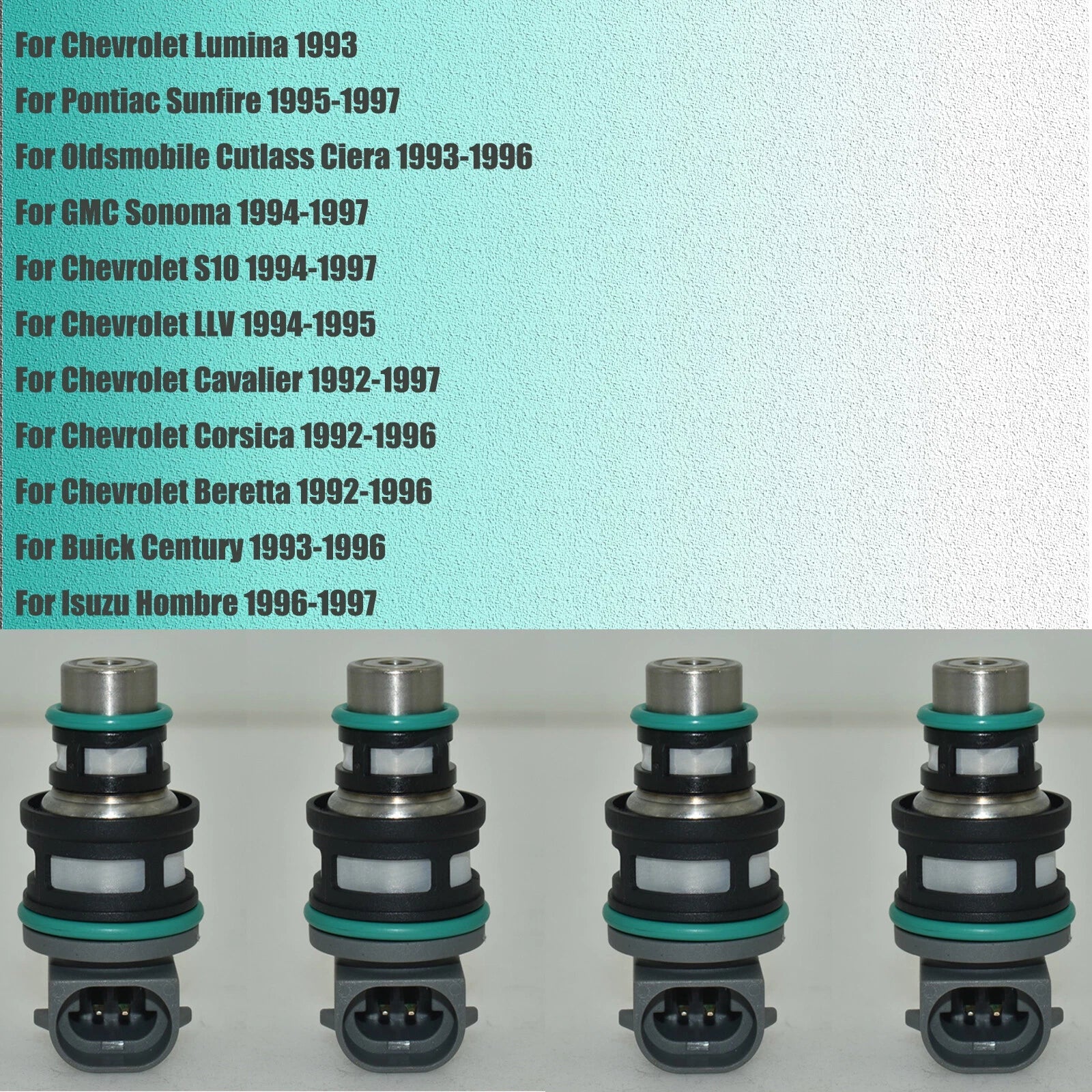 4x Fuel Injectors For 92-1997 Chevy GMC Isuzu Buick Pontica Oldsmobile 17113197 6B93BC-57