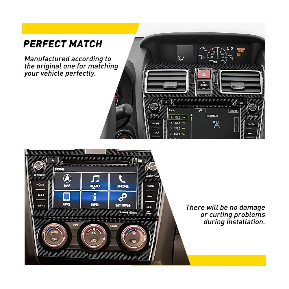 Center Control Set Trim Carbon Fiber Interior For Subaru WRX Saloon 2015-2021 EA 6B93BC-57