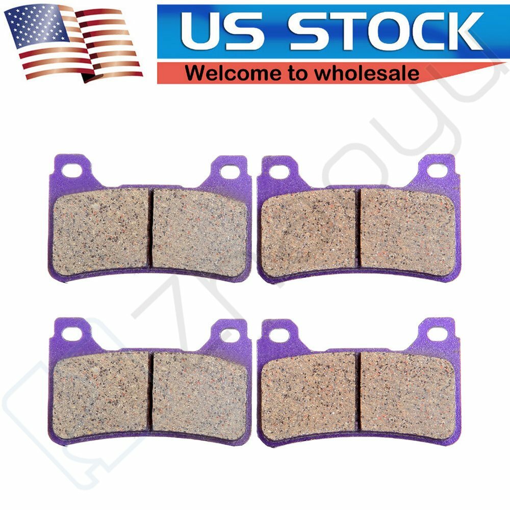 2 Pairs Brake Pads Front For Honda CBR1000RR 2006-2010 2012-2015 Carbon Fiber 6B93BC-57