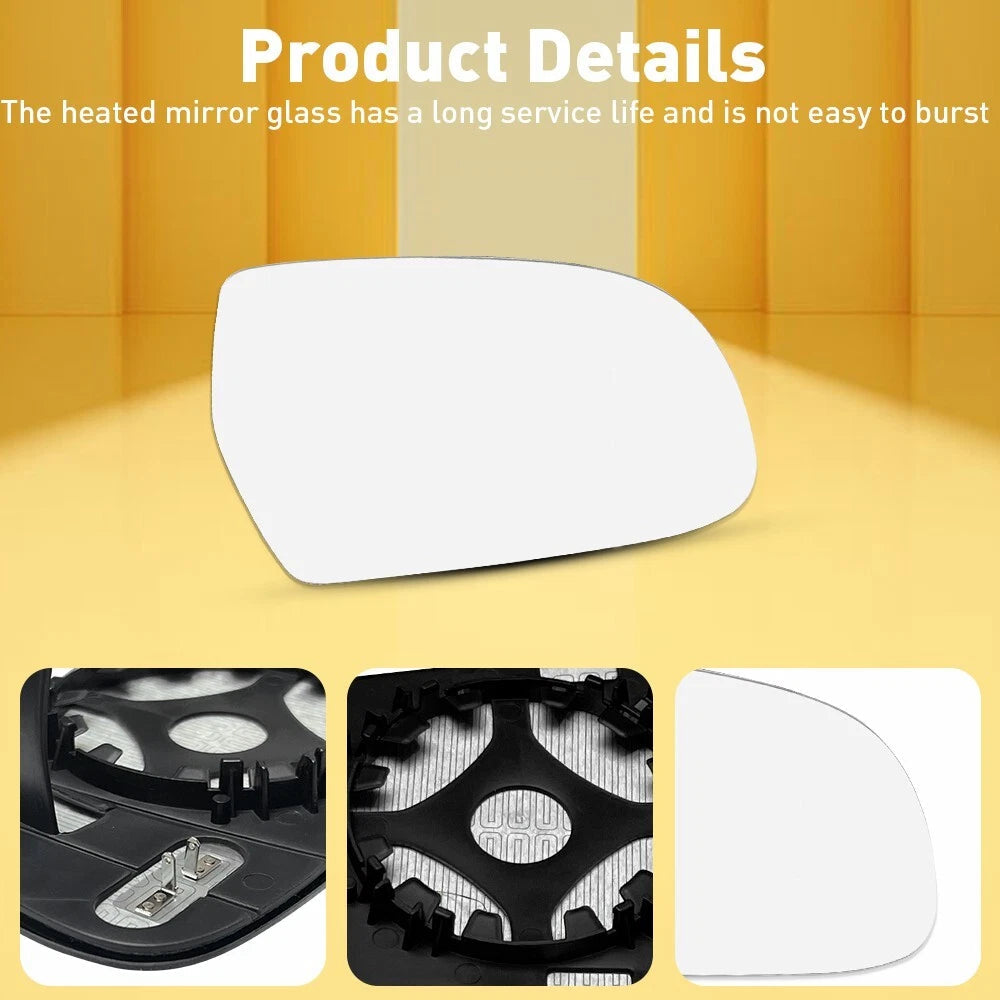 Left Right Side Mirror Glass Heated w/Backing For Audi A3/A5 A4 Quattro/S4 S5 EA 6B93BC-57