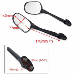 For Honda CBR1000RR 2004-2007 CBR600RR 2003-2024 Rearview Side Mirrors Long Stem