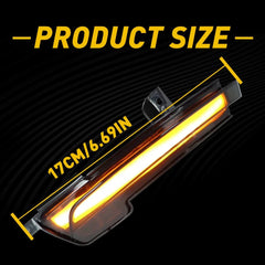 Smoke Sequential Amber LED Side Mirror Signal Lights For 2015-22 Ford Mustang EA 6B93BC-57