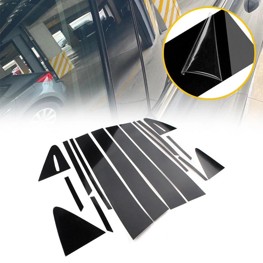 For 2020-2022 Toyota Corolla Sedan Glossy Black Pillar Posts Door Trim Kit 16Pcs 6B93BC-57