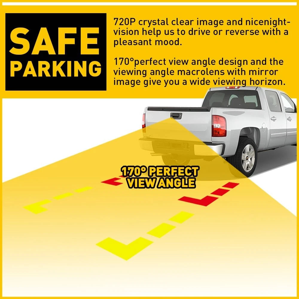 For 07-13 Chevy Silverado/GMC Sierra Rear View Tailgate Backup Handle Camera EOA 6B93BC-57